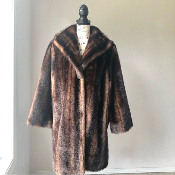 Terry Lewis Faux Fur Luxurious Brown Coat Winter - Picture 6 of 16